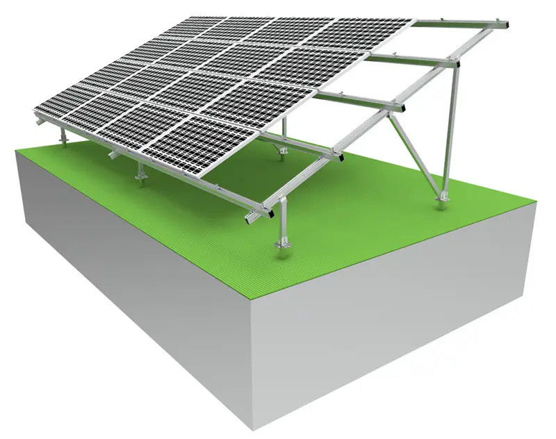 Chasis del panel solar del marco de la ayuda del panel solar de la fundación del tornillo hasta velocidad del viento 60m/S