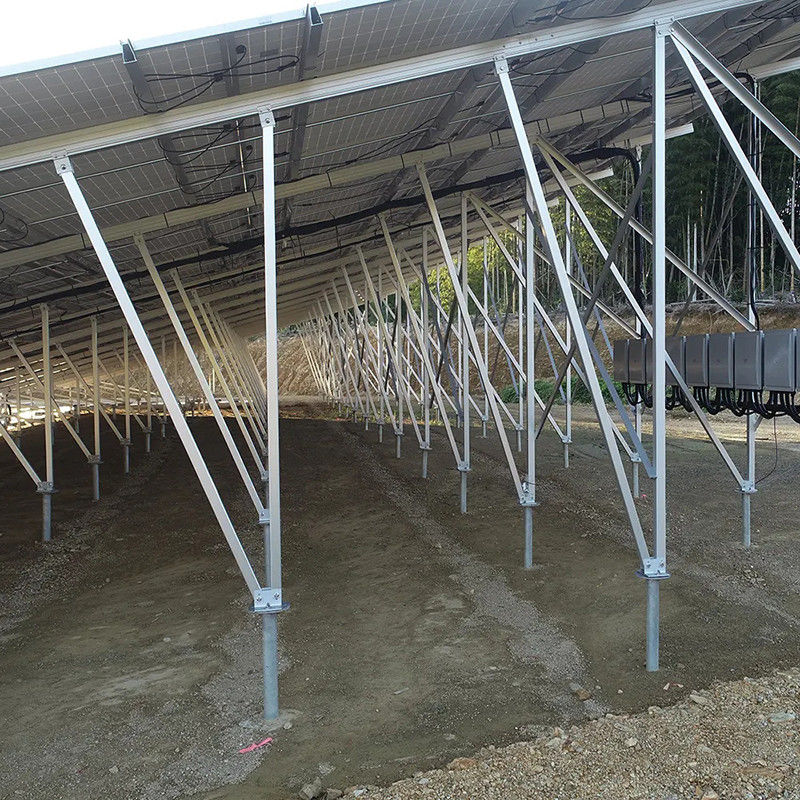 Fundamento de hormigón de tierra resistente a la corrosión panel solar soporte de montaje para ajustar el ángulo de inclinación