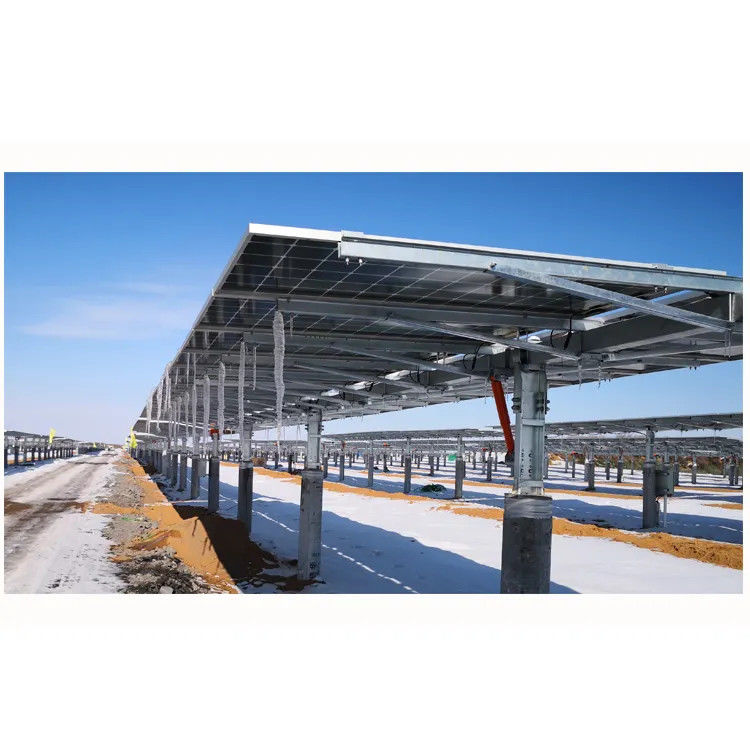 Importación de sistema de seguimiento fotovoltaico de un solo eje de fábrica china + Sistema de autolimpieza de paneles fotovoltaicos