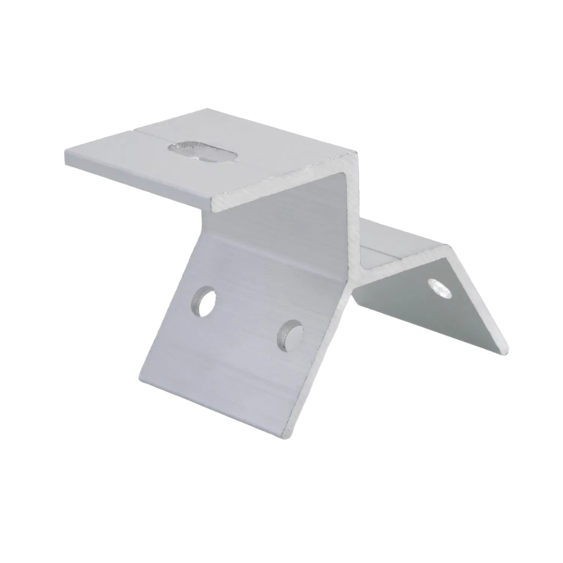 Abrazadera de aleación de aluminio con pernos dobles y agarre dentado para fijación estructural resistente a vibraciones - Abrazadera solar para tejado