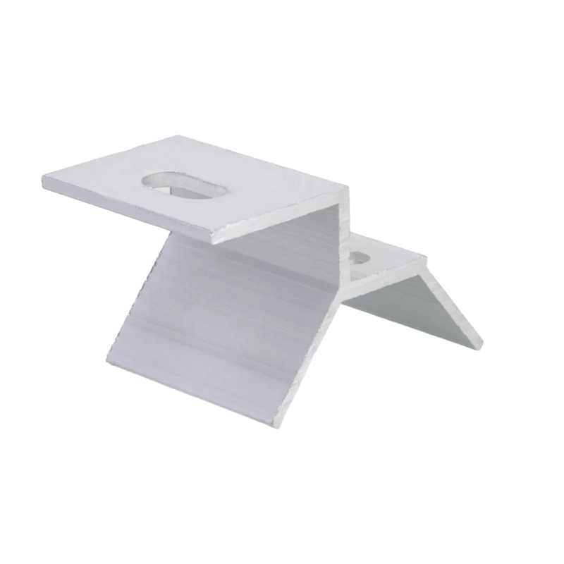 Abrazadera de aleación de aluminio con pernos dobles y agarre dentado para fijación estructural resistente a vibraciones - Abrazadera solar para tejado