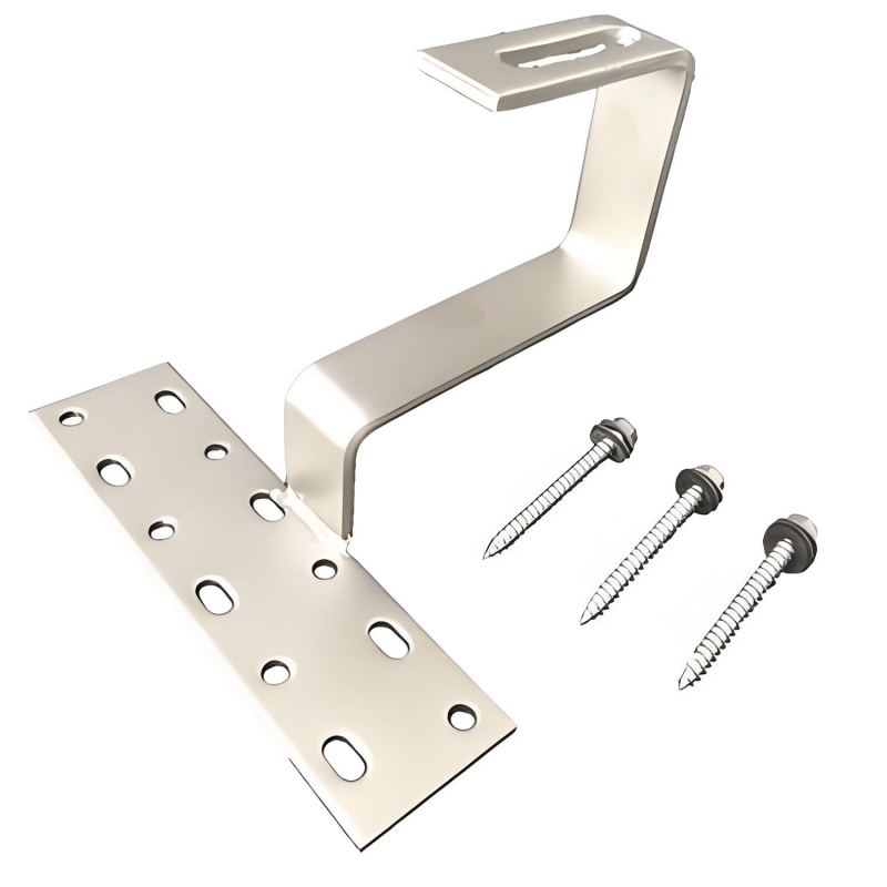 Fabrica de acero inoxidable de techo solar gancho sistema de montaje de techo plano para paneles solares para techo de pizarra solar