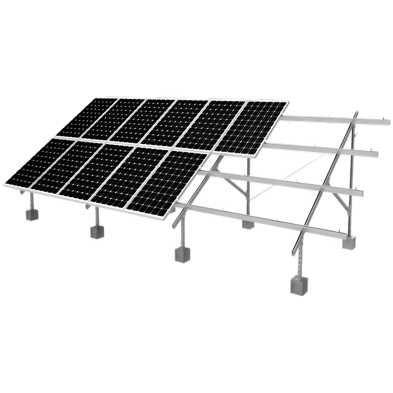 Sistema de montaje solar, estructura de acero al carbono para soporte de paneles solares, soporte de montaje en tierra con tornillo de tierra