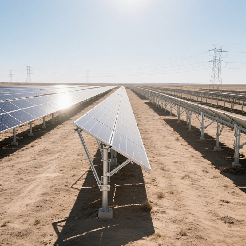 Soportes de montaje solar en tierra con ángulos de inclinación personalizados para una fácil instalación y una mejor utilización del terreno