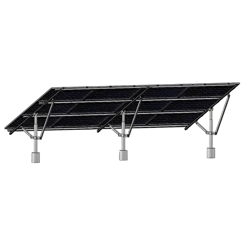 Solar Panel Mounting Brackets for Ground Mounting Solution with Pre-Assembled Supporting Rack and High Strength