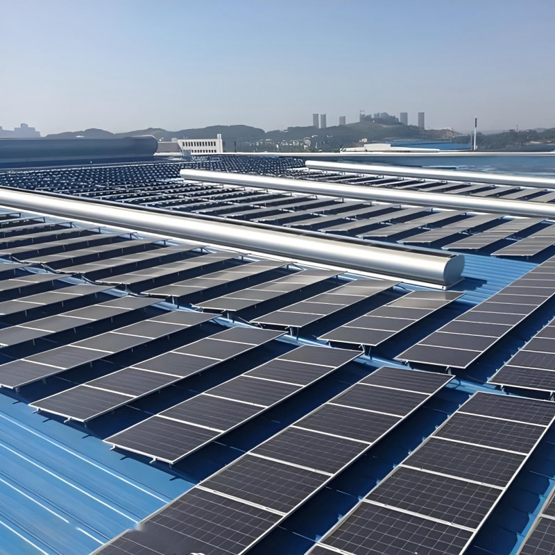 Soportes de montaje para paneles solares en tejados de chapa de acero con costura alzada, anticorrosión, personalizables, de rápida instalación